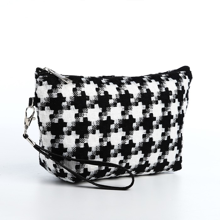 Косметичка на молнии, цвет белый/чёрный Косметичка на молнии, цвет белый/чёрный