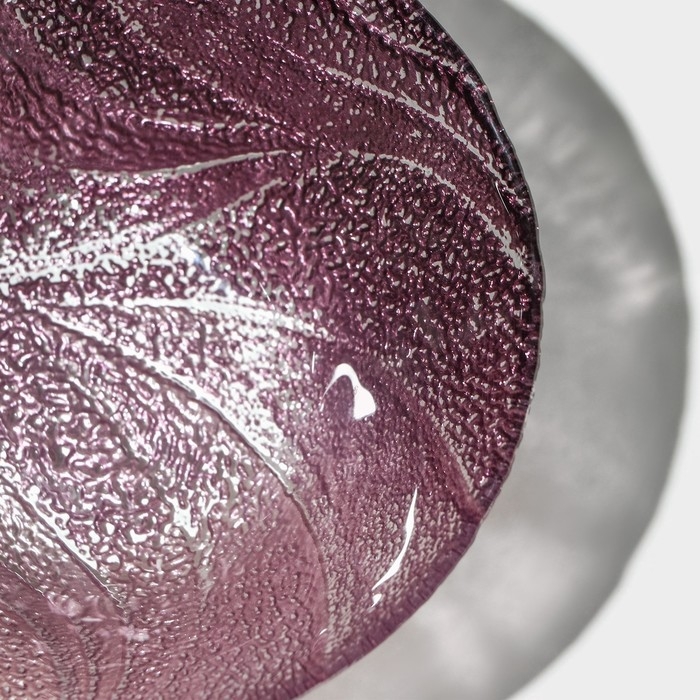 Салатник стеклянный &laquo;Драхна&raquo;, d=15 см, цвет бордовый