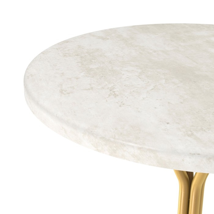 Столик журнальный, 410х410х515, Золото/Бетон хафит