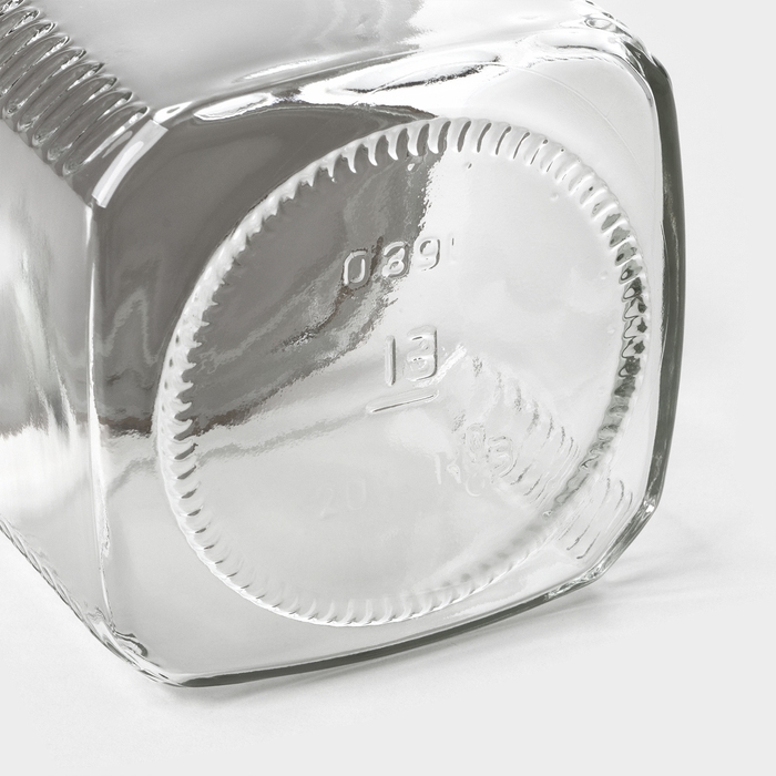 Набор стеклянных банок с золотистой крышкой и этикеткой, ТО-82, 390 мл, 6 шт