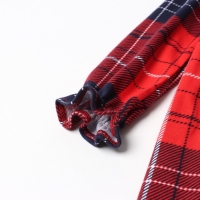 Платье детское с рюшами KAFTAN "Клетка" р.34 (122-128 см)