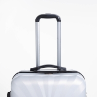 Чемодан средний 60 л (M), &laquo;Фабрика КАРТЕКС&raquo;, отдел на молнии, кодовый замок, 4 колеса, цвет серый