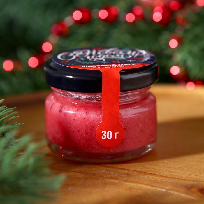 Новый год. Медовый мусс &laquo;С Новым годом&raquo;, с клюквой, 30 г