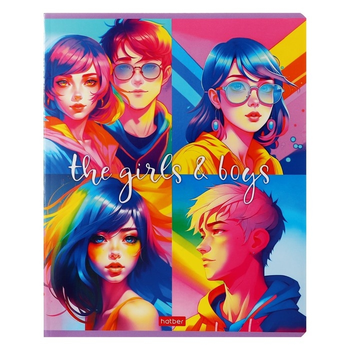 Тетрадь 48 листов, в клетку Тетрадь 48 листов, в клетку "Новое поколение", обложка мелованный картон, блок 65г/м2, 5В МИКС