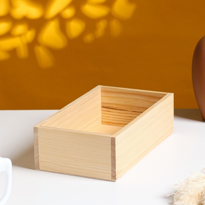 Кашпо деревянное 24&times;14&times;7.5 см Элегант, натуральный Дарим Красиво