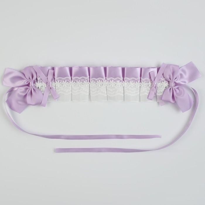 Карнавальная повязка &laquo;Лолита&raquo;, цвет сиреневый с белым кружевом