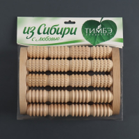 Массажёр для спины и стоп &laquo;Барабаны&raquo;, 23 &times; 17 &times; 7 см, деревянный, 5 комбинированных рядов