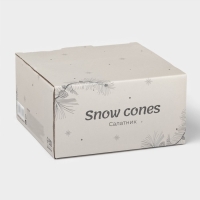 Салатник новогодний Доляна Snow cones, 800 мл, d=15,5 см, керамика, цвет белый