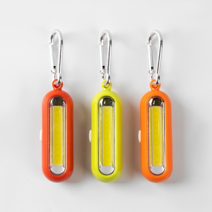 Фонарь-брелок, 100 лм, COB, 1 ААА, 3 режима, с карабином, 8 х 2.5 х 2 см, микс Фонарь-брелок, 100 лм, COB, 1 ААА, 3 режима, с карабином, 8 х 2.5 х 2 см, микс