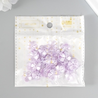 Бусины для творчества пластик "Цветочек жемчужный" набор 40 шт сиреневый 1,5х1,5 см Бусины для творчества пластик "Цветочек жемчужный" набор 40 шт сиреневый 1,5х1,5 см