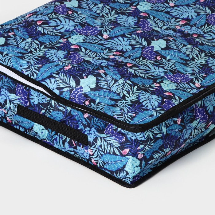 Кофр для хранения вещей &laquo;Тропики&raquo;, 80&times;45&times;15 см, цвет синий