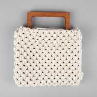 Ручки для сумки деревянные, 15 &times; 8 см, 2 шт, цвет светло-коричневый