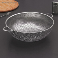 Дуршлаг из нержавеющей стали с ручками &laquo;Марко&raquo;, d=28 см, две ручки, цвет хромированный