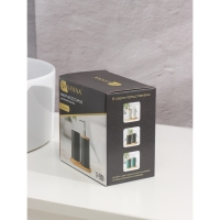 Набор аксессуаров для ванной комнаты SAVANNA «Натура», 2 предмета (дозатор 400 мл, стакан, на подставке), цвет чёрный Набор аксессуаров для ванной комнаты SAVANNA «Натура», 2 предмета (дозатор 400 мл, стакан, на подставке), цвет чёрный