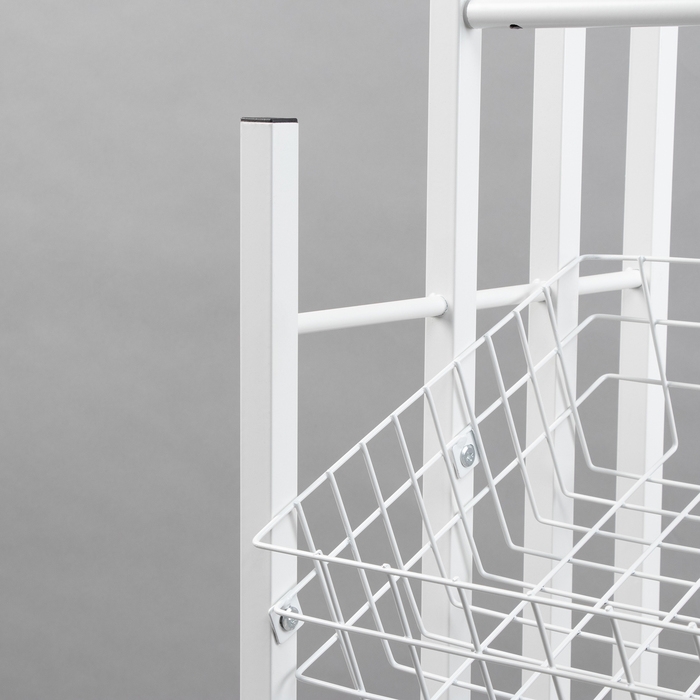 Стойка под зонты, разборная, 3 наклонные корзины, 3 яруса, 60&times;40&times;150 см, цвет белый