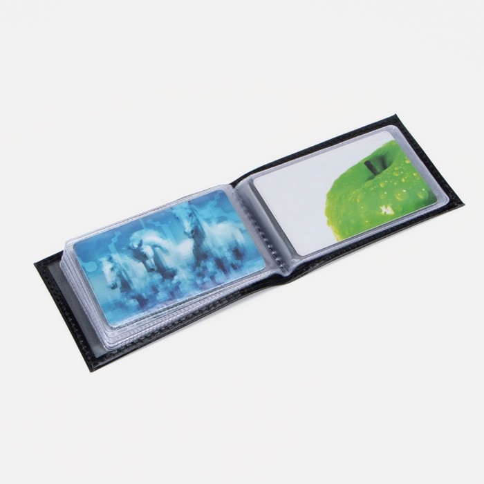 Визитница TEXTURA, 18 карт, цвет чёрный