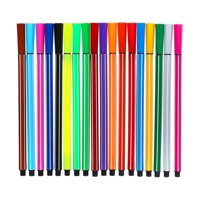 Фломастеры 18 цветов в пластик тубусе вентилируемый колпачок Джунгли