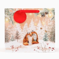 Новый год. Пакет подарочный "Лисята", люкс, 36 х 32 х 12 см. Новый год. Пакет подарочный "Лисята", люкс, 36 х 32 х 12 см.