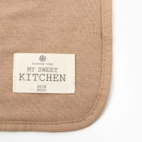 Набор кух. Этель ECO, цв. бежевый: варежка 20х28 см, прихватка 19х19 см, 70% хл, 30% лён, в