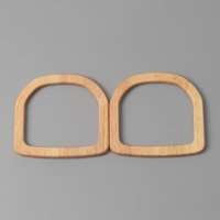 Ручки для сумки деревянные, 12 &times; 12,9 см, 2 шт, цвет бежевый