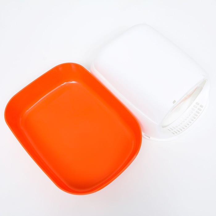 Туалет-домик 43 х 32 х 28 см, бело-красный Туалет-домик 43 х 32 х 28 см, бело-красный