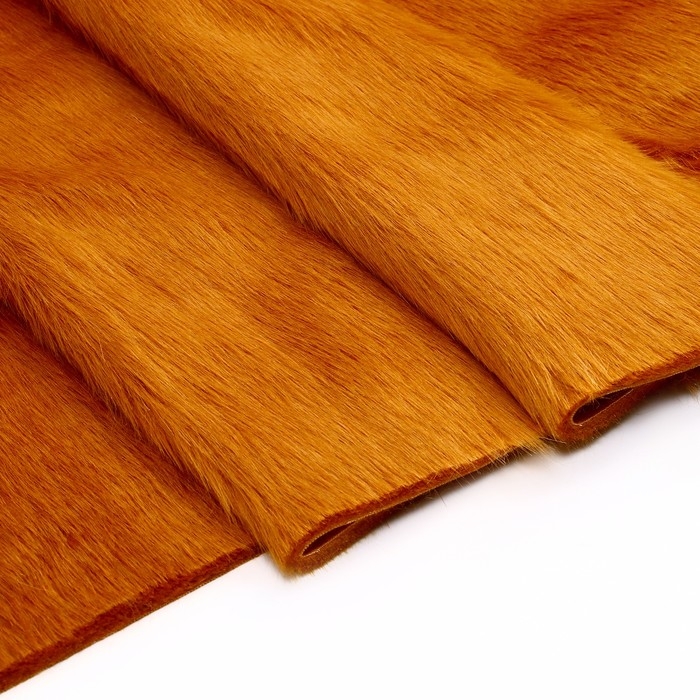 Лоскут &laquo;Мех&raquo; на трикотажной основе, 100 &times; 150 см, цвет терракотовый