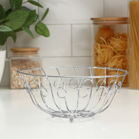 Фруктовница Доляна, 24×24×10 см, цвет хром Фруктовница Доляна, 24×24×10 см, цвет хром