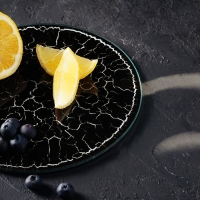 Доска разделочная стеклянная Доляна «Разлом», d=20 см, цвет чёрный Доска разделочная стеклянная Доляна «Разлом», d=20 см, цвет чёрный