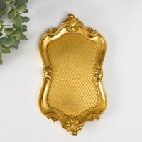 Подставка интерьерная полистоун "Герцогиня" золото 24,5х13,5х2,2 см