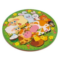 Головоломка логическая &laquo;Животные и детёныши&raquo;, d=20 см