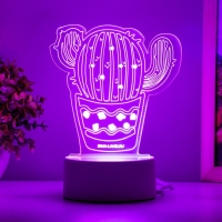 Светильник "Кактус" LED белый 14х9,5х15 см RISALUX Светильник "Кактус" LED белый 14х9,5х15 см RISALUX