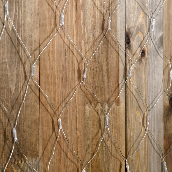 Гирлянда &laquo;Сеть&raquo; 2 &times; 3 м, IP44, УМС, прозрачная нить, 384 LED, свечение белое, 220 В