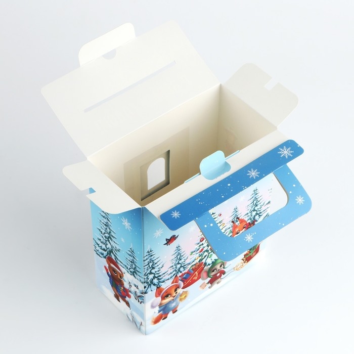 Подарочная коробка новогодняя новогодняя складная с 3D эффектом «Домик новогодний», 18 x 15 x 7.5 см, Новый год Подарочная коробка новогодняя новогодняя складная с 3D эффектом «Домик новогодний», 18 x 15 x 7.5 см, Новый год