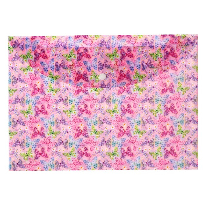 Набор папок-конвертов на кнопке А4, 180 мкр, 12 штук, МИКС Набор папок-конвертов на кнопке А4, 180 мкр, 12 штук, МИКС