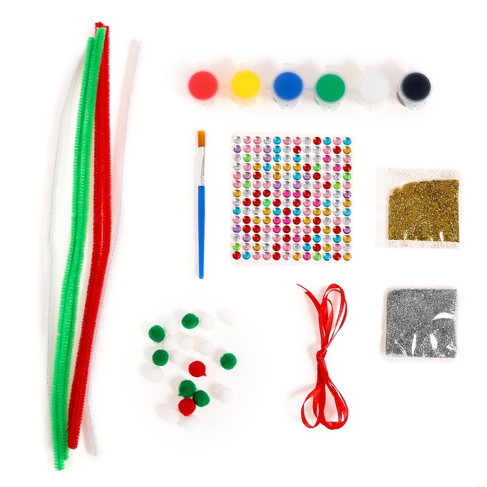 Набор для творчества &laquo;Новогодний подарок&raquo;, 20 основ под раскраску