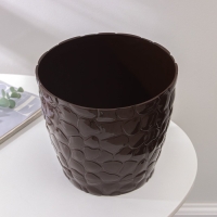 Горшок с поддоном «Камешки», 5 л, цвет шоколадный Горшок с поддоном «Камешки», 5 л, цвет шоколадный