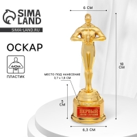 Кубок наградная фигура «Первый», оскар, пластик, 18 х 6,3 см. Кубок наградная фигура «Первый», оскар, пластик, 18 х 6,3 см.