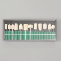 Фрезы войлочные для маникюра в пластиковом органайзере, 12 шт Фрезы войлочные для маникюра в пластиковом органайзере, 12 шт