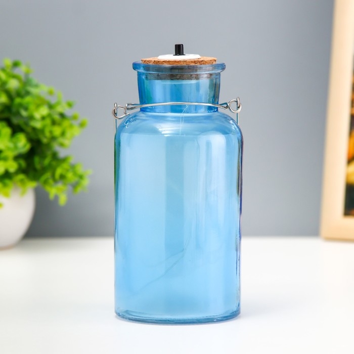 Ночник "Анде" LED от батареек синий 8х8х16,5 см RISALUX