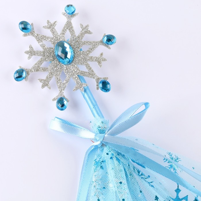 Карнавальный набор «Снежинка», 2 предмета: зажим для волос, жезл Карнавальный набор «Снежинка», 2 предмета: зажим для волос, жезл