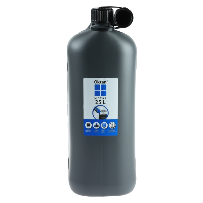 Канистра ГСМ Oktan METAL, 25 л, пластиковая, серая Канистра ГСМ Oktan METAL, 25 л, пластиковая, серая