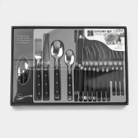 Столовые приборы из нержавеющей стали &laquo;Аппетит&raquo;, 24 предмета, цвет ручек чёрный