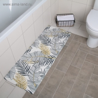 Коврик для ванной и туалета Доляна «Листья», 45×120 см Коврик для ванной и туалета Доляна «Листья», 45×120 см