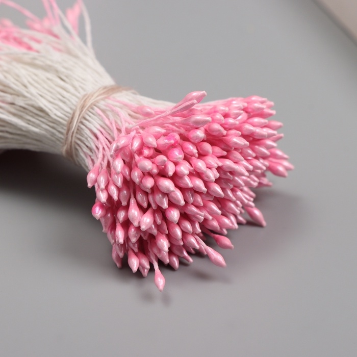 Тычинки для искусственных цветов глянец Тычинки для искусственных цветов глянец "Рисинки" розовый набор 360 шт длина 6 см