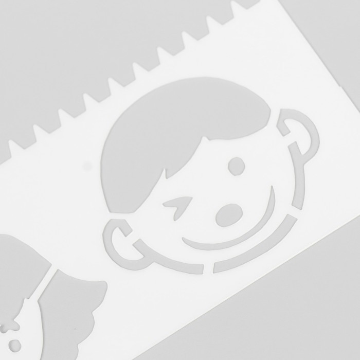 Трафарет с фигурным краем "Ребятишки" набор 8 шт 18,3х5,5 см