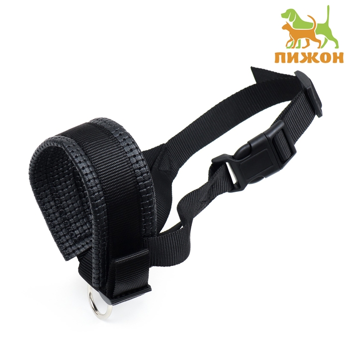 Недоуздок-намордник для собак с подкладом, размер XL, ОM 23-34 см, ОШ 20-28 см, черный Недоуздок-намордник для собак с подкладом, размер XL, ОM 23-34 см, ОШ 20-28 см, черный