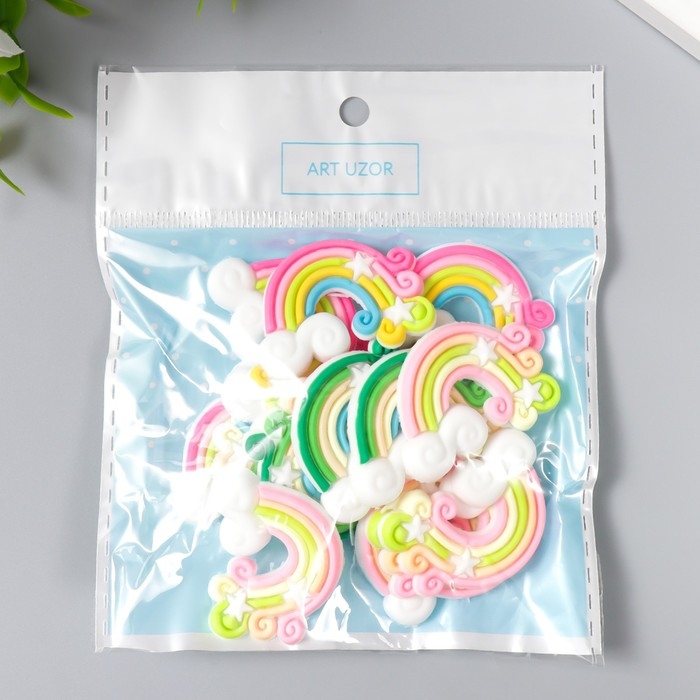 Декор для творчества резина Декор для творчества резина "Радуга" набор 15 шт 2,3х3,4 см