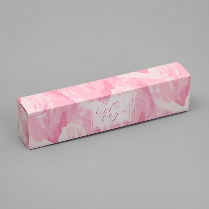 Коробка для конфет, кондитерская упаковка, 5 ячеек, &laquo;Мазки&raquo;, 5 х 21 х 3.3 см