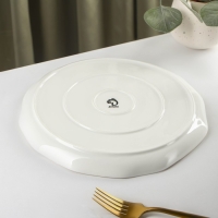 Тарелка фарфоровая обеденная Доляна &laquo;Млечный путь&raquo;, d=25 см, цвет серый