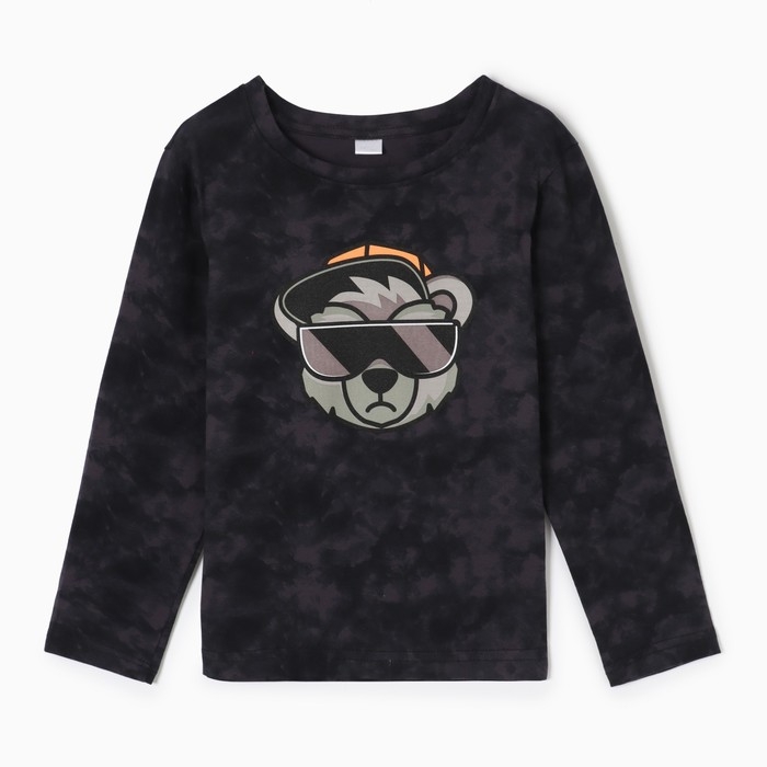 Футболка c дл. рук. детская KAFTAN "Trendy" р.34 (122-128), серый тай-дай